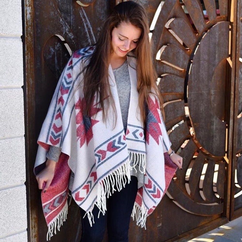 Southwest boho shawl
